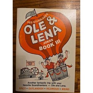 Ole and‎ Lena Jokes Book 3 by  Stangland 1988, Paperback~ First Edition ~Funny
